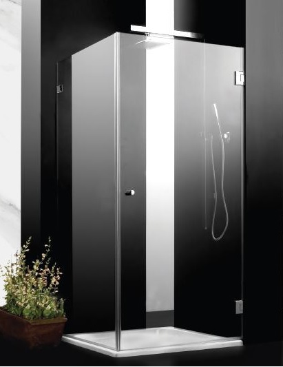 מקלחון פינתי דופן קבועה ודלת 8 מ"מ לאונרדו הום leonardo home